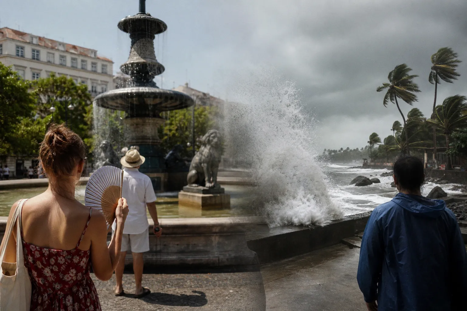 Dual Climate Crisis: Europe Faces 40C Heat While Typhoon Mekkhala Surges